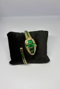 Green Emerald watch-Style Bracelet