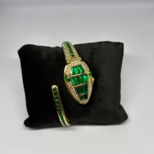 Green Emerald watch-Style Bracelet