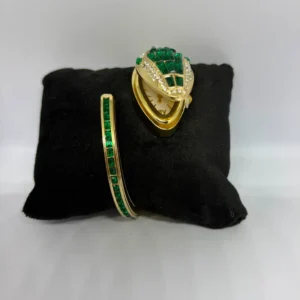 Green Emerald watch-Style Bracelet